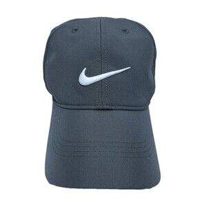 Nike Hat Cap Strapback Mens Gray Dri FIT Legacy91 Golf Swoosh Run